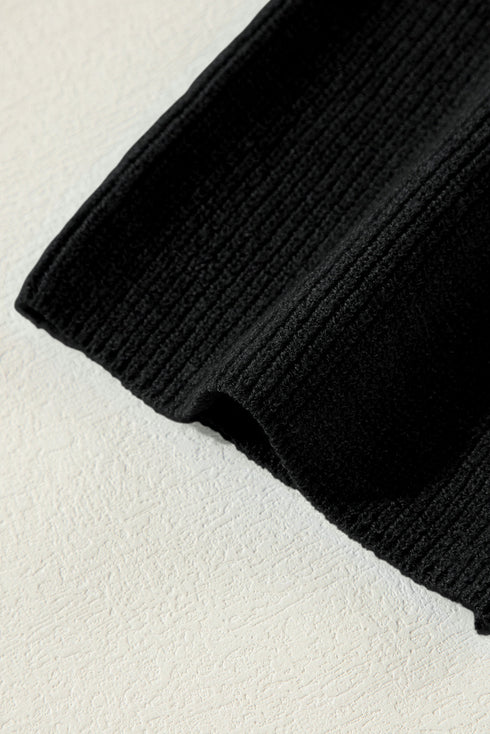Lightweight Ribbed Knit Button Front V Neck Cardigan